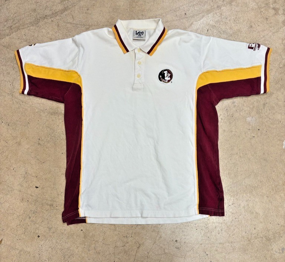 Lee Sport Men White Polo Shirt Florida State Seminoles FSU XL